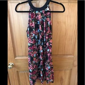 Merona High Neck Sleeveless Tie Floral Dress